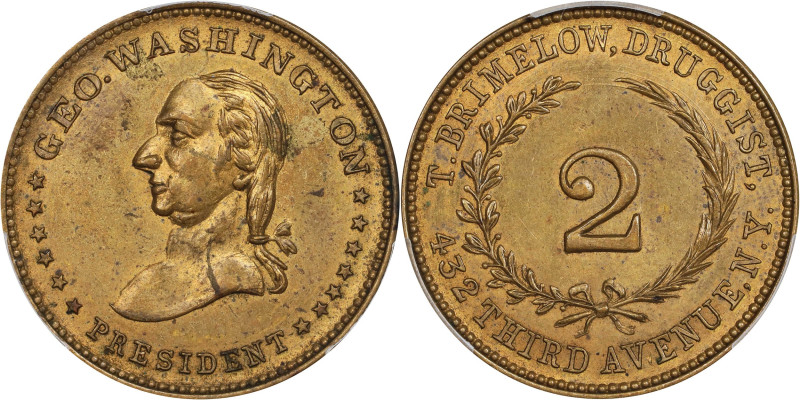 Undated (ca. 1863) T. Brimelow Civil War Store Card. First Obverse - Second Reve...