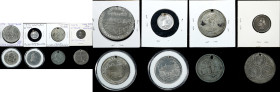 Lot of (8) Washington Medals.
Unless otherwise stated, all examples are in white metal. Included are: Musante GW-318; Musante GW-326; Musante GW-447,...