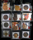 Lot of (12) Washington Medals and Related Items.
Most are badges, several with the original ribbon/hanger. All are in minor metals. This is a sold as...