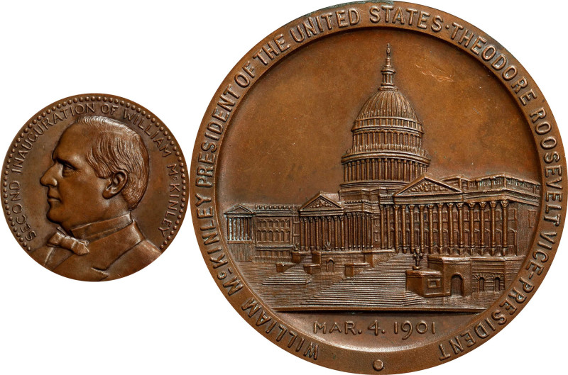1901 William McKinley Second Inaugural Medal. Dusterberg-OIM 1B44, MacNeil-WMcK ...