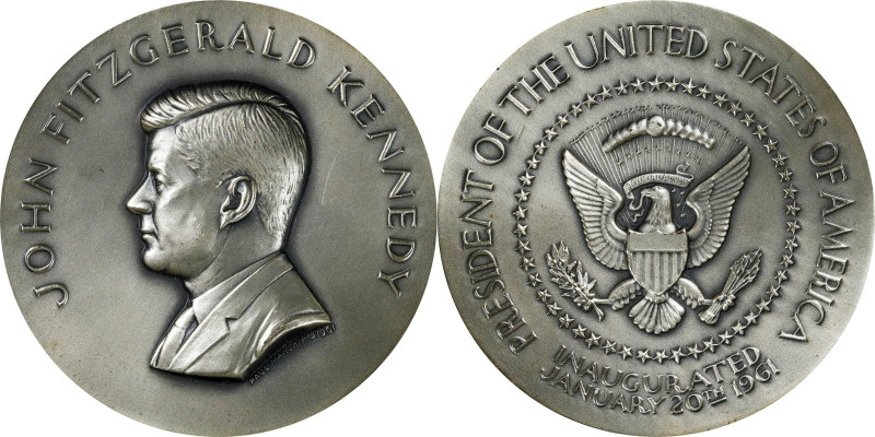 1961 John F. Kennedy Inaugural Medal. Dusterberg-OIM 15S70, MacNeil-JFK 1961-2. ...
