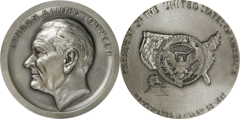 1965 Lyndon Baines Johnson Inaugural Medal. Dusterberg-OIM 16S64, MacNeil-LBJ 19...