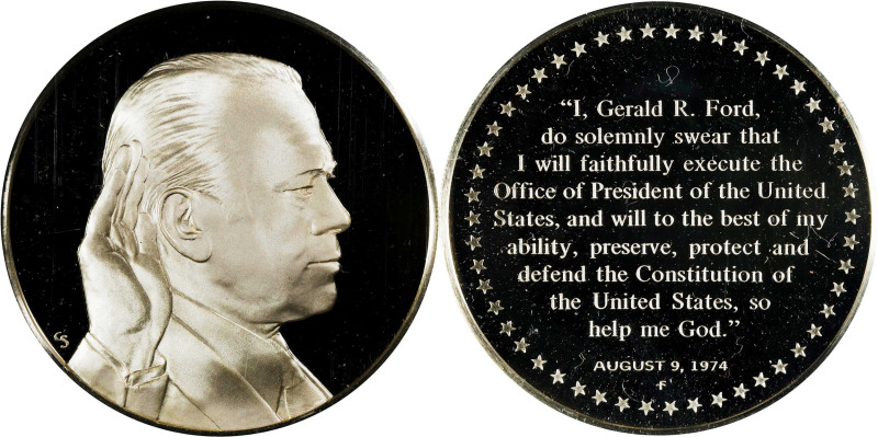 1974 Gerald R. Ford Presidential Inauguration Eyewitness Medal. Struck by the Fr...