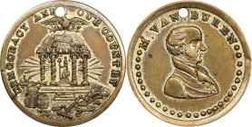 Undated (1836) Martin Van Buren Campaign Medal. DeWitt-MVB 1836-4, HT-78. Gilt Brass. About Uncirculated, Cleaned.
26 mm. Pierced for suspension.

...