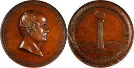 Undated (ca. 1860) Daniel Webster Memorial Medal. Julian PE-37, var. Bronze. AU-58 (PCGS).
77 mm. Virtually all examples of this type that we have of...