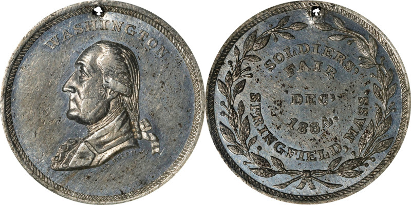 1864 Soldier's Fair, Springfield Medal. By John Adams Bolen. Musante JAB-16, Mus...