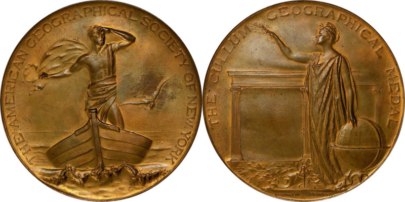 1915 The Cullum Geographical Medal. Designed by L. F. Einmer, Engraved by Victor...