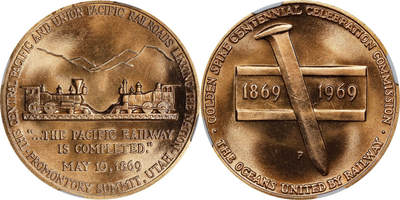 1969-P Centennial of the Completion of the First Transcontinental Rail Route Med...