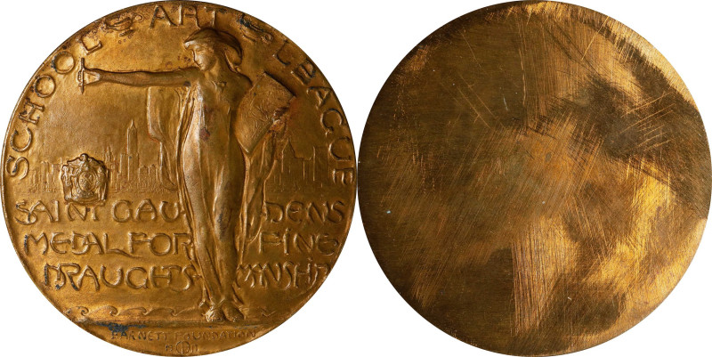 1933 School Art League Saint-Gaudens Medal for Fine Draughtsmanship. Uniface. By...