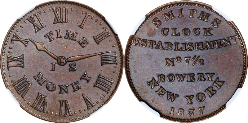 NEW YORK. New York. 1837 Smith's Clock Establishment. HT-314, Low-135, W-NY-940-...