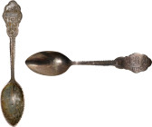 1892 Otto Mears-Commissioned Miniature Miner Spoon. By Henry Bohm, Denver. Sterling Silver. Nearly As Made.
91 mm x 18 mm. 7.89 grams, .925 fine, 0.2...