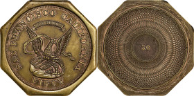 Undated (ca. 1940s-1950s) Earl Parker Augustus Humbert Target $50 Slug Facsimile. Jankovsky-843. Rarity-7. Brass. MS-64 (NGC).

Estimate: $75