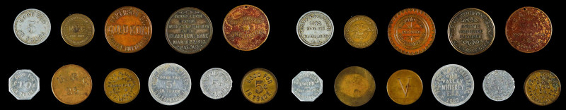 NEW JERSEY. Elizabeth and Jersey City. Lot of (11) Trade Tokens.
All are differ...