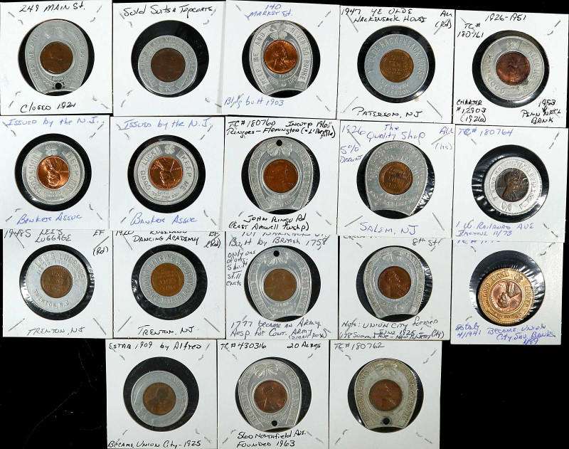 NEW JERSEY. Paterson through Woodbury. Lot of (18) Encased Lincoln Cents.
Inclu...