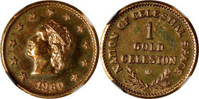 1960 Nation of Celestial Space 1 Gold Celeston. Gold. Reeded Edge. MS-63 DPL (NGC).
14 mm, .900 fine. The Nation of Celestial Space was chartered in ...