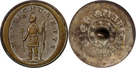 Undated (ca. 1800-1830) Massachusetts Militia Uniform Button. Albert MS-19. Choice About Uncirculated.
24.5 mm. 92.4 grains. An especially high quali...