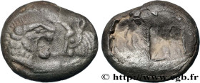 LYDIA - LYDIAN KINGDOM - CROESUS
Type : Tiers de statère 
Date : c. 550 AC. 
Mint name / Town : Lydie, Sardes 
Metal : silver 
Diameter : 12,5  mm
Wei...