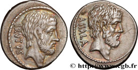 BRUTUS
Type : Denier 
Date : 54 AC. 
Mint name / Town : Rome 
Metal : silver 
Millesimal fineness : 950  ‰
Diameter : 19  mm
Orientation dies : 7  h.
...