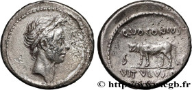 JULIUS CAESAR
Type : Denier 
Date : 40 AC. 
Mint name / Town : Rome 
Metal : silver 
Millesimal fineness : 950  ‰
Diameter : 18  mm
Orientation dies :...