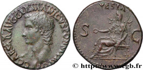 CALIGULA
Type : As 
Date : 37-38 
Mint name / Town : Rome 
Metal : copper 
Diameter : 27,5  mm
Orientation dies : 6  h.
Weight : 13,76  g.
Obverse leg...