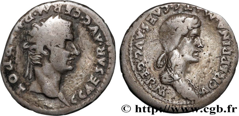 CALIGULA and AGRIPPINA THE ELDER
Type : Denier 
Date : 37 
Mint name / Town : Ly...
