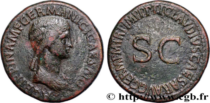 AGRIPPINA MAJOR
Type : Sesterce 
Date : 42-43 
Mint name / Town : Rome 
Metal : ...