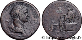 TRAJANUS
Type : Sesterce 
Date : 116 
Mint name / Town : Rome 
Metal : copper 
Diameter : 34  mm
Orientation dies : 6  h.
Weight : 25,80  g.
Rarity : ...