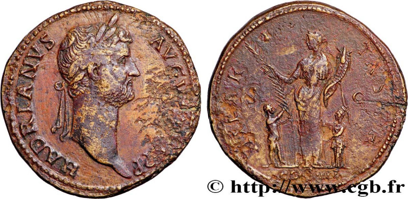 HADRIAN
Type : Sesterce 
Date : 128 
Mint name / Town : Rome 
Metal : copper 
Di...