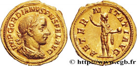 GORDIAN III
Type : Aureus 
Date : 240 
Mint name / Town : Rome 
Metal : gold 
Millesimal fineness : 1000  ‰
Diameter : 20,5  mm
Orientation dies : 11 ...