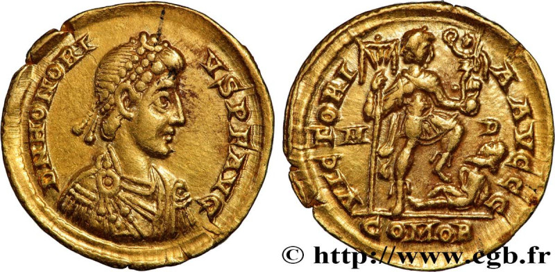 HONORIUS
Type : Solidus 
Date : 395-401 ou 402 
Mint name / Town : Milan 
Metal ...