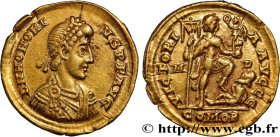 HONORIUS
Type : Solidus 
Date : 395-401 ou 402 
Mint name / Town : Milan 
Metal : gold 
Diameter : 20,5  mm
Orientation dies : 6  h.
Weight : 4,43  g....