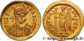 ZENO
Type : Solidus 
Date : c. 476-491 
Mint name / Town : Constantinople 
Metal : gold 
Diameter : 20  mm
Orientation dies : 6  h.
Weight : 4,50  g.
...