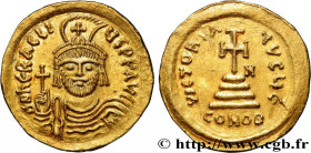 HERACLIUS
Type : Solidus 
Date : 610-613 
Mint name / Town : Constantinople 
Metal : gold 
Millesimal fineness : 1000  ‰
Diameter : 21  mm
Orientation...