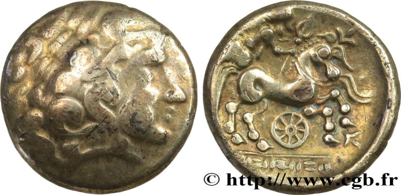 GALLIA - CALETI (Area of Pays de Caux)
Type : Hémistatère à la rouelle, cheval à...