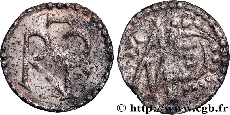 PEPIN THE SHORT
Type : Denier 
Date : n.d. 
Mint name / Town : Angers 
Metal : s...