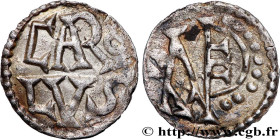 CHARLEMAGNE
Type : Denier 
Date : c. 771-794 
Date : n.d. 
Mint name / Town : Angers 
Metal : silver 
Diameter : 17,5  mm
Orientation dies : 9  h.
Wei...