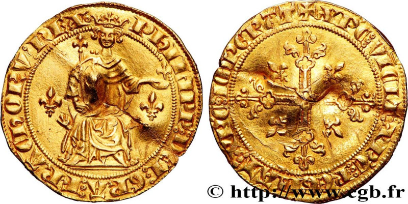 PHILIP IV "THE FAIR"
Type : Florin d’or dit “à la reine” 
Date : 1305 
Date : n....