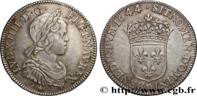 LOUIS XIV "THE SUN KING"
Type : Quart d'écu à la mèche courte 
Date : 1644 
Mint name / Town : Lyon 
Quantity minted : 512918 
Metal : silver 
Millesi...
