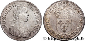 LOUIS XIV "THE SUN KING"
Type : Écu à la mèche longue 
Date : 1651 
Mint name / Town : Paris 
Quantity minted : 866453 
Metal : silver 
Millesimal fin...