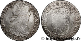 LOUIS XIV "THE SUN KING"
Type : Demi-écu de Navarre à la mèche longue 
Date : 1658 
Mint name / Town : Saint-Palais 
Metal : silver 
Millesimal finene...