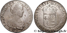 LOUIS XIV "THE SUN KING"
Type : Écu à la mèche longue de Béarn 
Date : 1652 
Mint name / Town : Pau 
Metal : silver 
Millesimal fineness : 917  ‰
Diam...