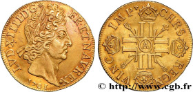 LOUIS XIV "THE SUN KING"
Type : Double louis d'or aux huit L et aux insignes 
Date : 1701 
Mint name / Town : Paris 
Quantity minted : 74652 
Metal : ...