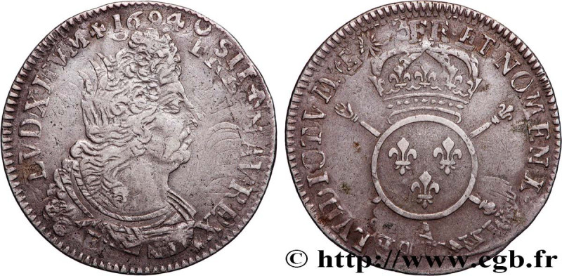 LOUIS XIV "THE SUN KING"
Type : Quart d'écu aux insignes 
Date : 1703 
Mint name...