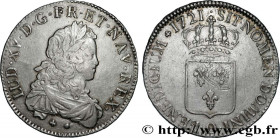 LOUIS XV THE BELOVED
Type : Écu de France 
Date : 1721 
Mint name / Town : Riom 
Metal : silver 
Millesimal fineness : 917  ‰
Diameter : 39,5  mm
Orie...