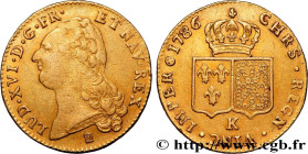LOUIS XVI
Type : Double louis d’or aux écus accolés 
Date : 1786 
Mint name / Town : Bordeaux 
Quantity minted : 492022 
Metal : gold 
Millesimal fine...