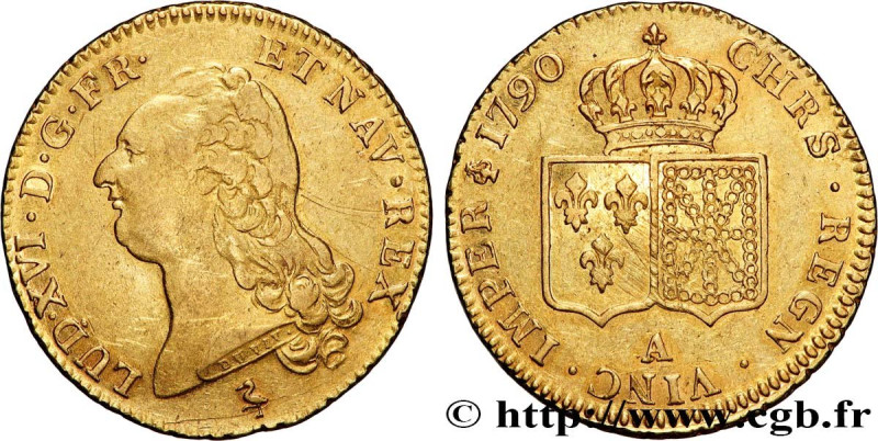 LOUIS XVI
Type : Double louis d’or aux écus accolés 
Date : 1790 
Mint name / To...
