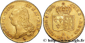 LOUIS XVI
Type : Double louis d’or aux écus accolés 
Date : 1790 
Mint name / Town : Paris 
Metal : gold 
Millesimal fineness : 917  ‰
Diameter : 29,5...