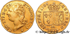LOUIS XVI
Type : Louis d'or aux écus accolés 
Date : 1786 
Mint name / Town : Metz 
Quantity minted : 597170 
Metal : gold 
Millesimal fineness : 917 ...