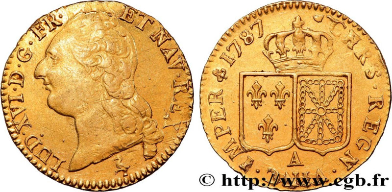 LOUIS XVI
Type : Louis d'or aux écus accolés 
Date : 1787 
Mint name / Town : Pa...