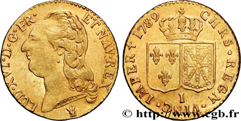 LOUIS XVI
Type : Louis d'or aux écus accolés 
Date : 1789 
Mint name / Town : Li...